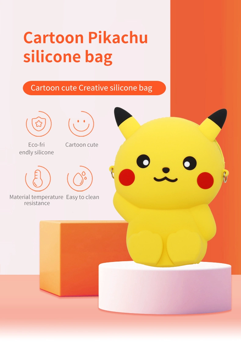 Yellow Small Bag Children&prime; S Silicone Cartoon Cute Crossbody Bag Single Shoulder Bag Coin Purse Phone Bag