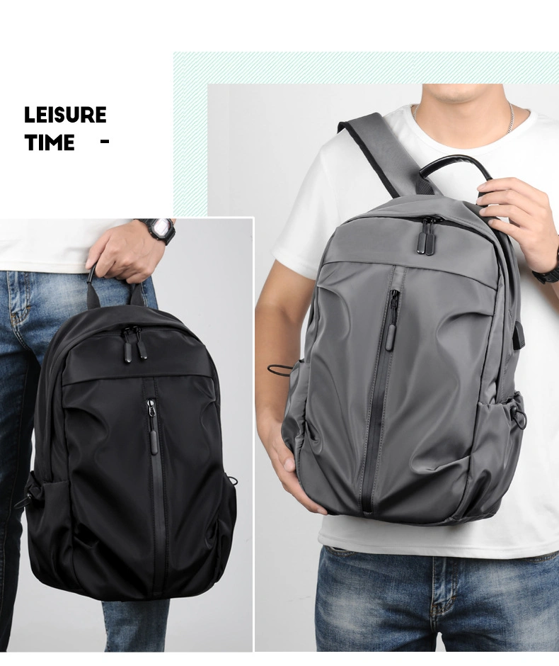 Travel Laptop Men&prime; S Computer Backpack Logo Customized with USB Charging Port Sports Backpack Business Casual Gym Backpack Bag Student Teenagers Backpack
